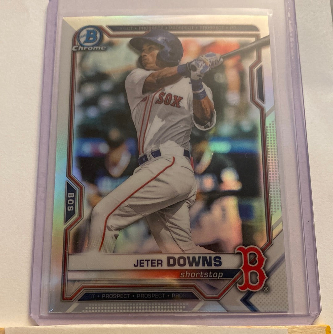 2021 Bowman Chrome Refractor Jeter Downs trading card