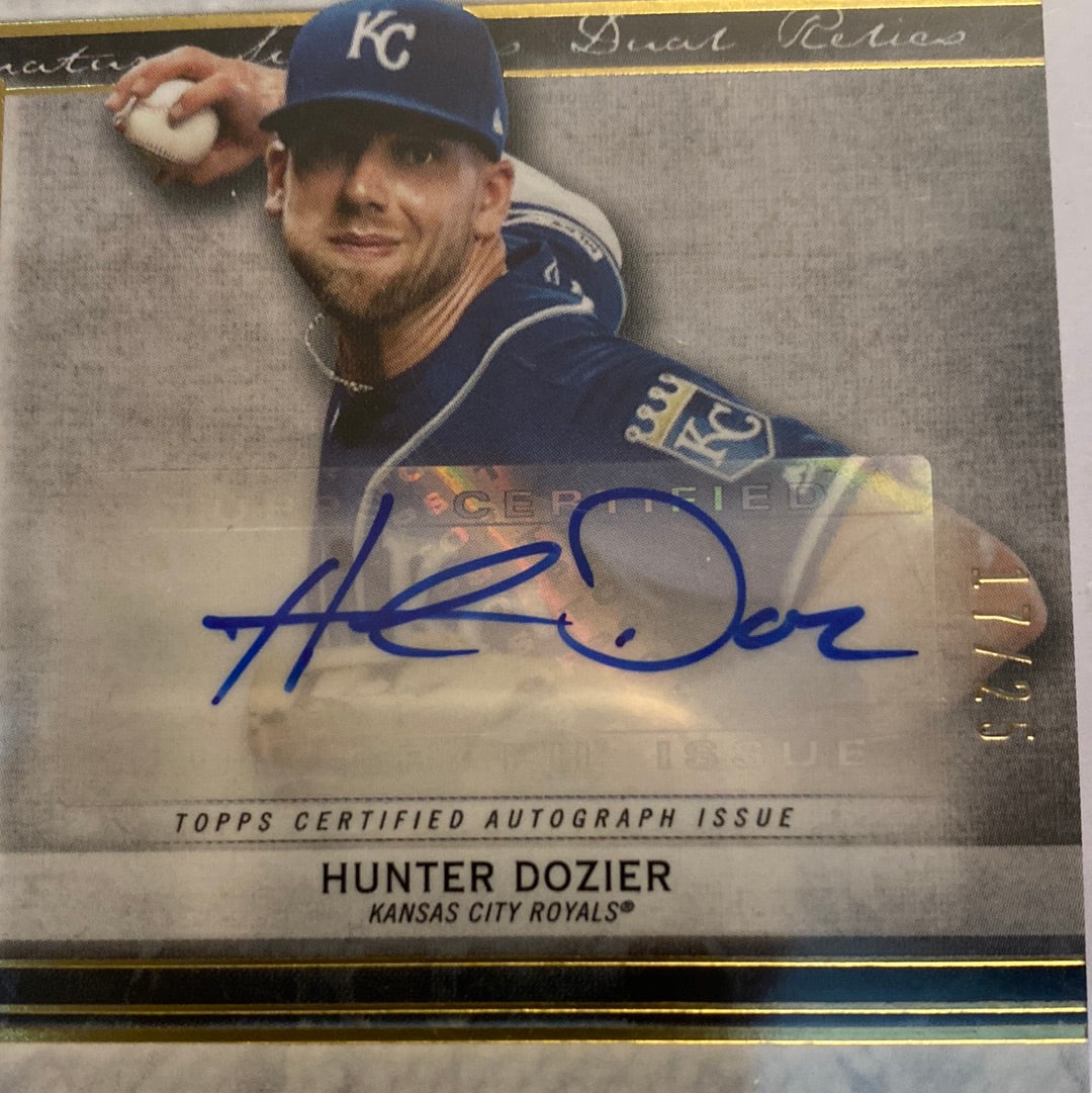 2020 Topps Museum Collection Hunter Dozier Relic autograph trading card