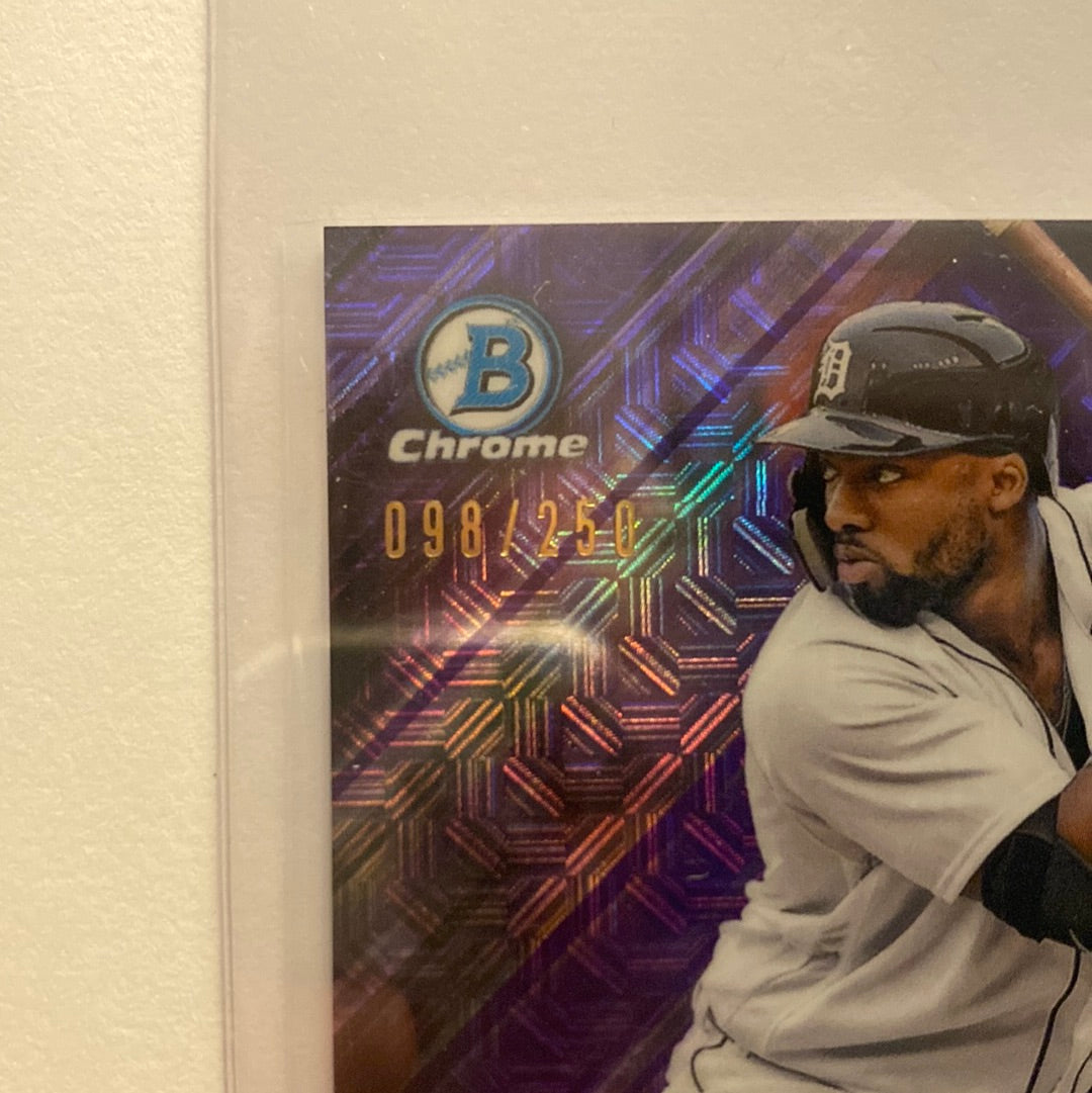 2019 Bowman Chrome Christin Stewart ROYF Purple Mojo trading card