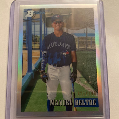 2021 Bowman Heritage Chrome Refractor Manuel Beltre /199 trading card