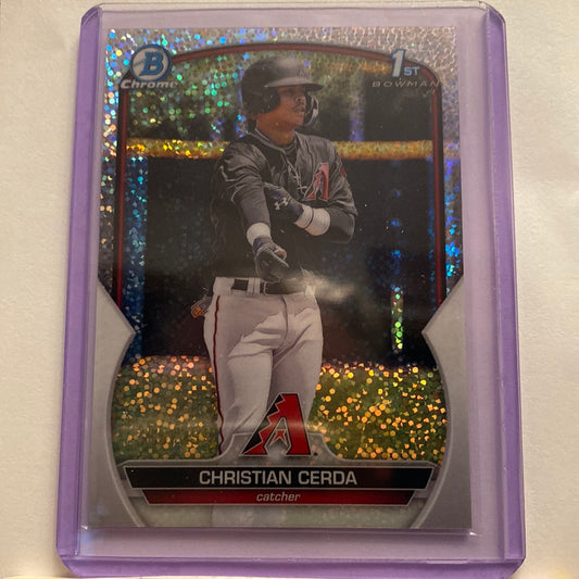 2023 Bowman Chrome Christian Cerda Speckle Refractor /299 trading card