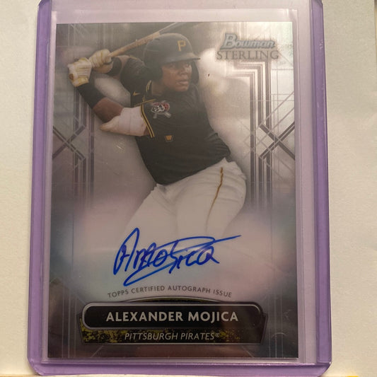 2022 Bowman Sterling Alexander Mojica Autographed trading card