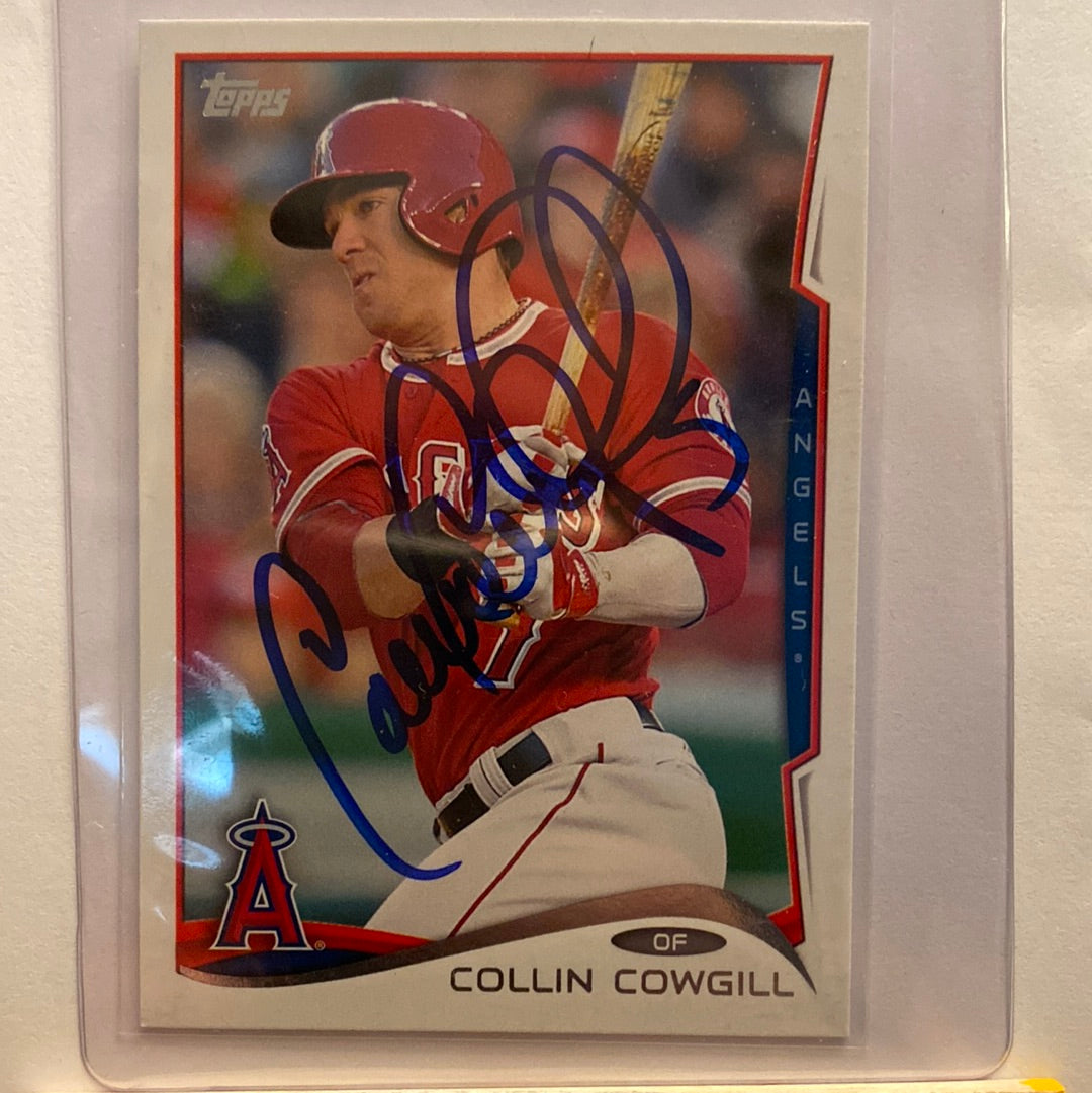 2014 Topps updated Collin Cowgill Autographed trading card