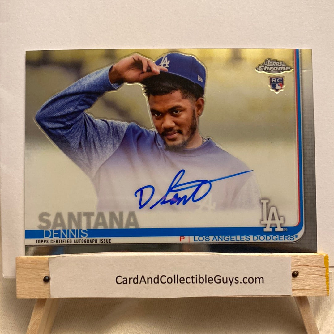 2019 Topps Chrome Dennis Santana Autographed trading card