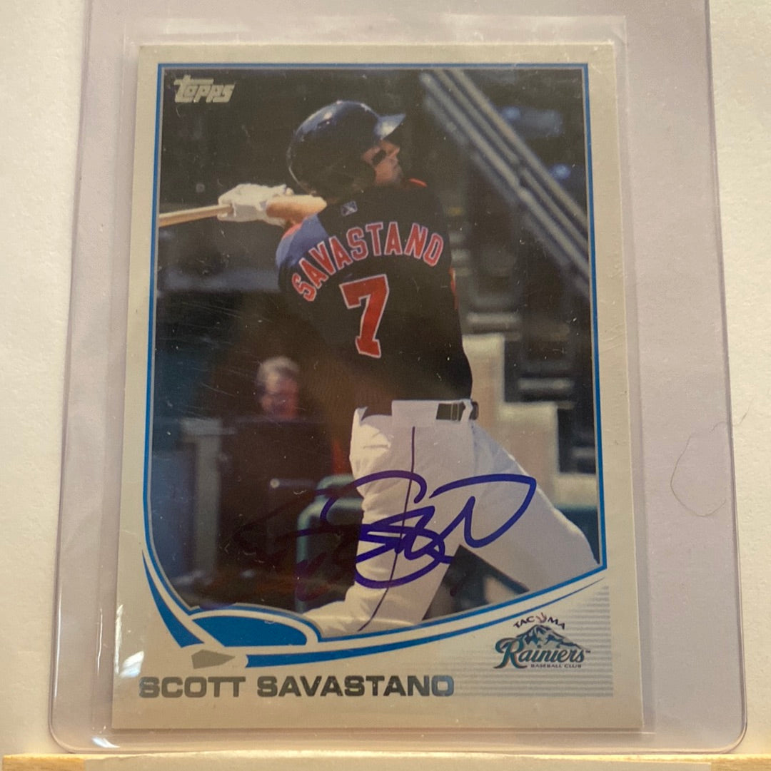 2013 Topps Scott Savastano Autographed pro debut trading card