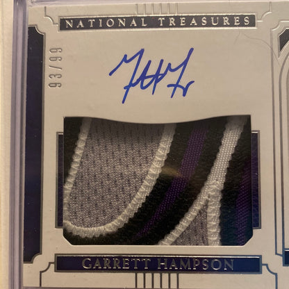 2019 Topps National Treasure Garrett Hampson relic/Auto /99 trading card