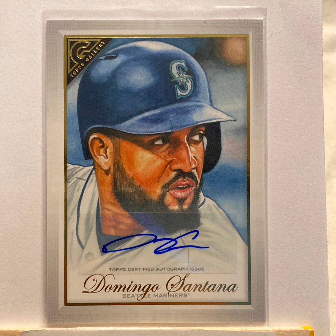 2019 Topps Gallery Domingo Santana Autographed trading card