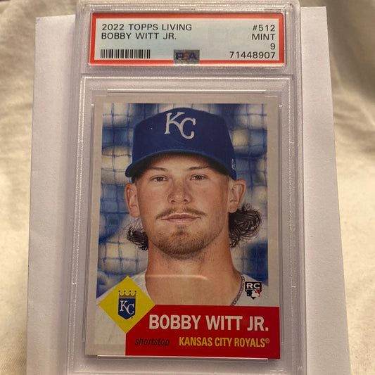 2022 Topps Living Bobby Witt Jr. PSA9 trading card