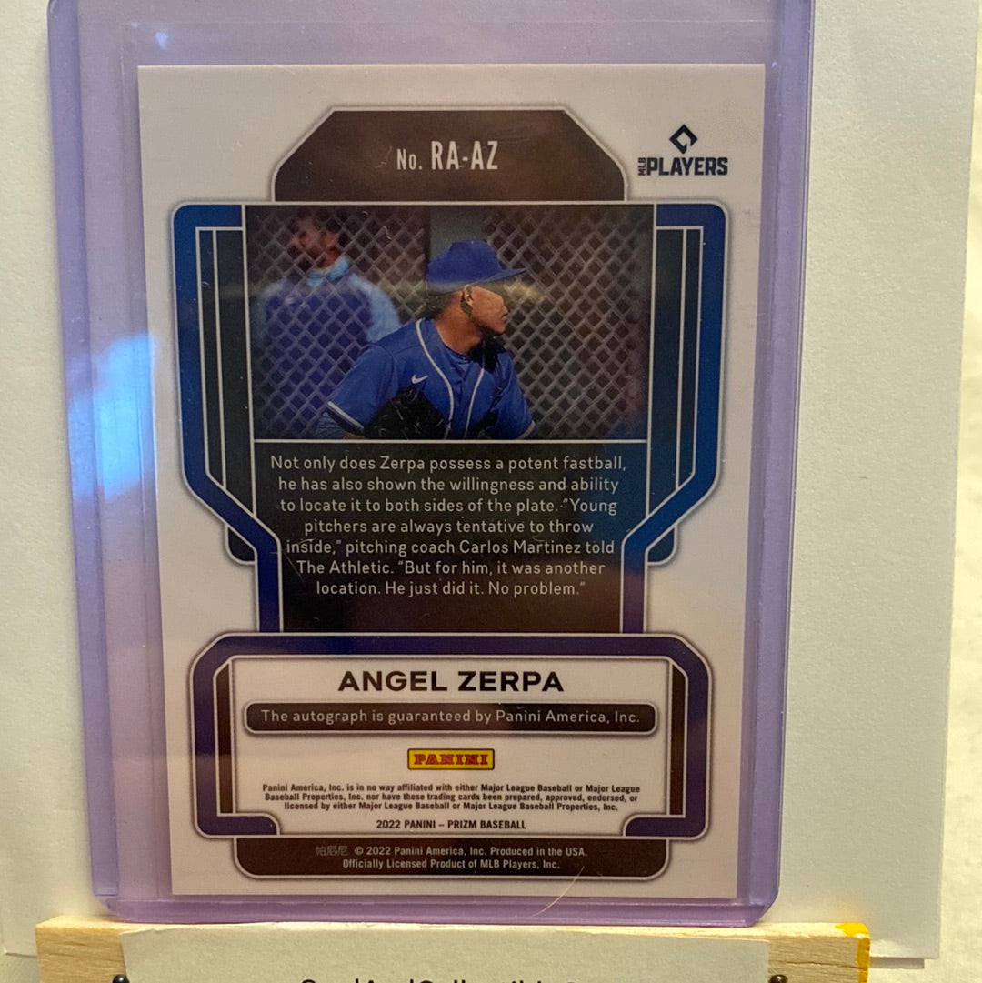 2022 Panini Prizm Angel Zerpa Autographed trading card