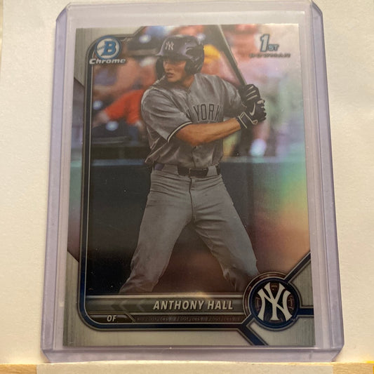 2022 Bowman Draft Chrome Refractor Anthony Hall trading card