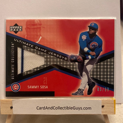 2002 Upper Deck Sammy Sosa Relic trading card