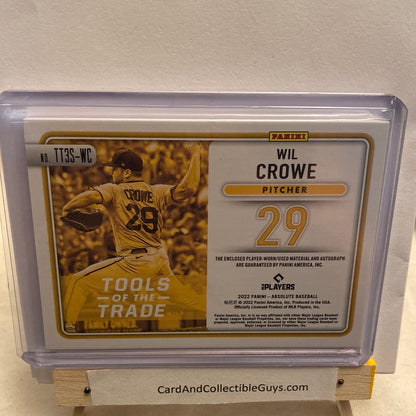 2022 Panini Absolute Wil Crowe Triple relic and autograph /199 trading card