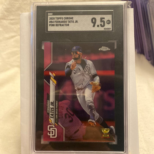 2020 Topps Chrome Fernando Tatis Jr. Pink SGC9.5 trading card