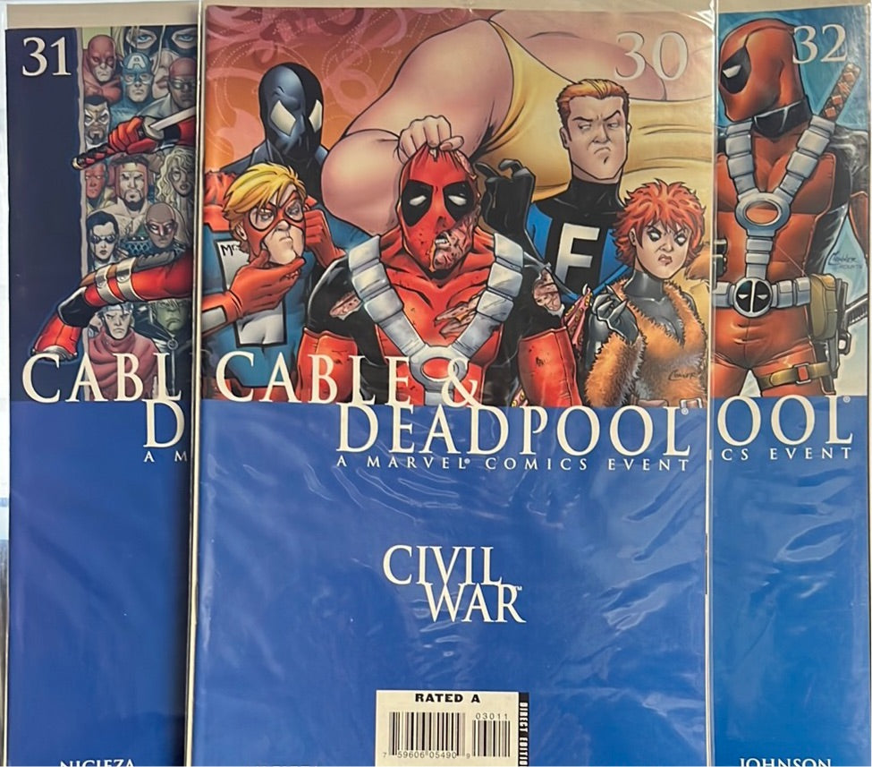 Comic set Marvel Civil War Cable & Deadpool #30 - #32