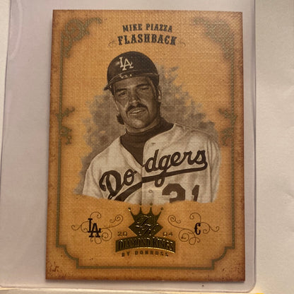 2004 Donruss Mike Piazza Flashback sepia trading card