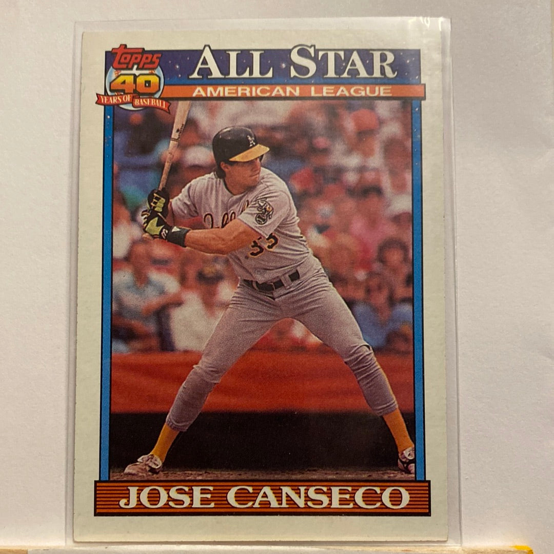 1991 Topps Jose Canseco AllStar trading card