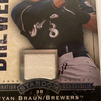 2008 Upper Deck Stardom Ryan Braun Relic trading card