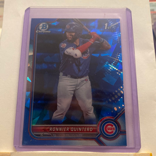 2022 Bowman Chrome Sapphire Ronnier Quintero trading card