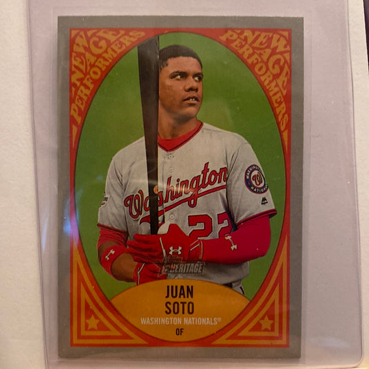 2019 Topps Heritage Juan Soto NAP trading card