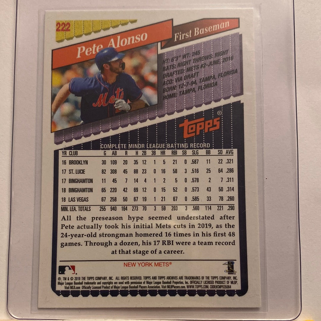 2019 Topps Archives Pete Alonso RC trading card