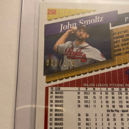 2019 Topps Archives John Smoltz Blue parallel trading card