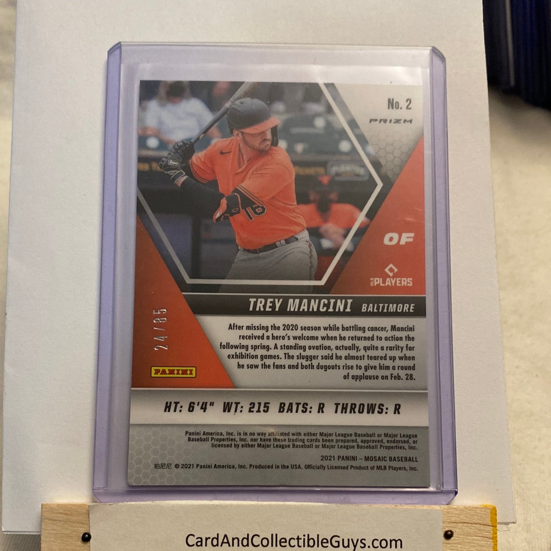 2021 Panini Mosaic Trey Mancini trading card