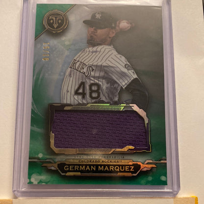 2019 Topps Triple Threads German Marquez Relic /18 trading card