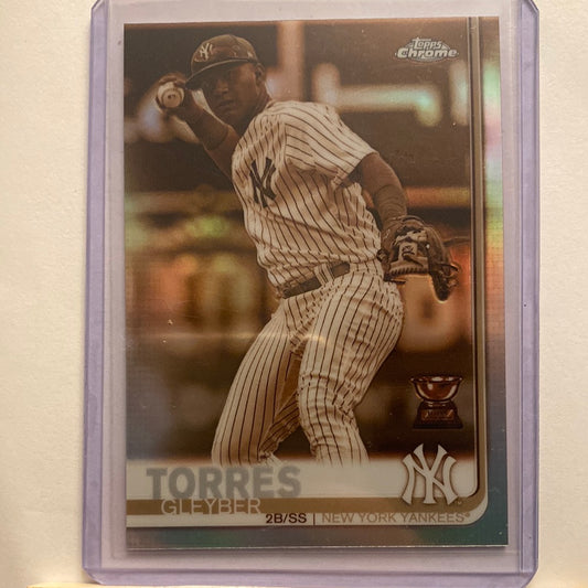 2019 Topps Chrome Gleyber Torres Sepia trading card