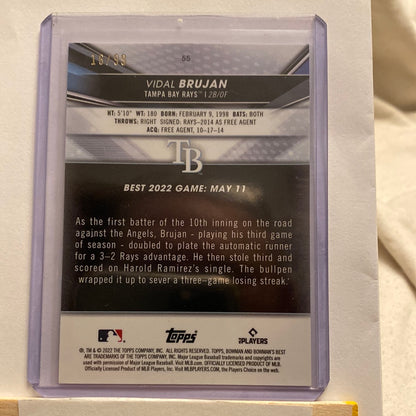 2022 Bowman Best Vidal Brujan Green Mini Diamond /99 trading card