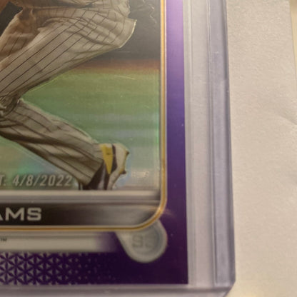 2022 Topps Updated Chrome CJ Abrams Purple Refractor Trading Card