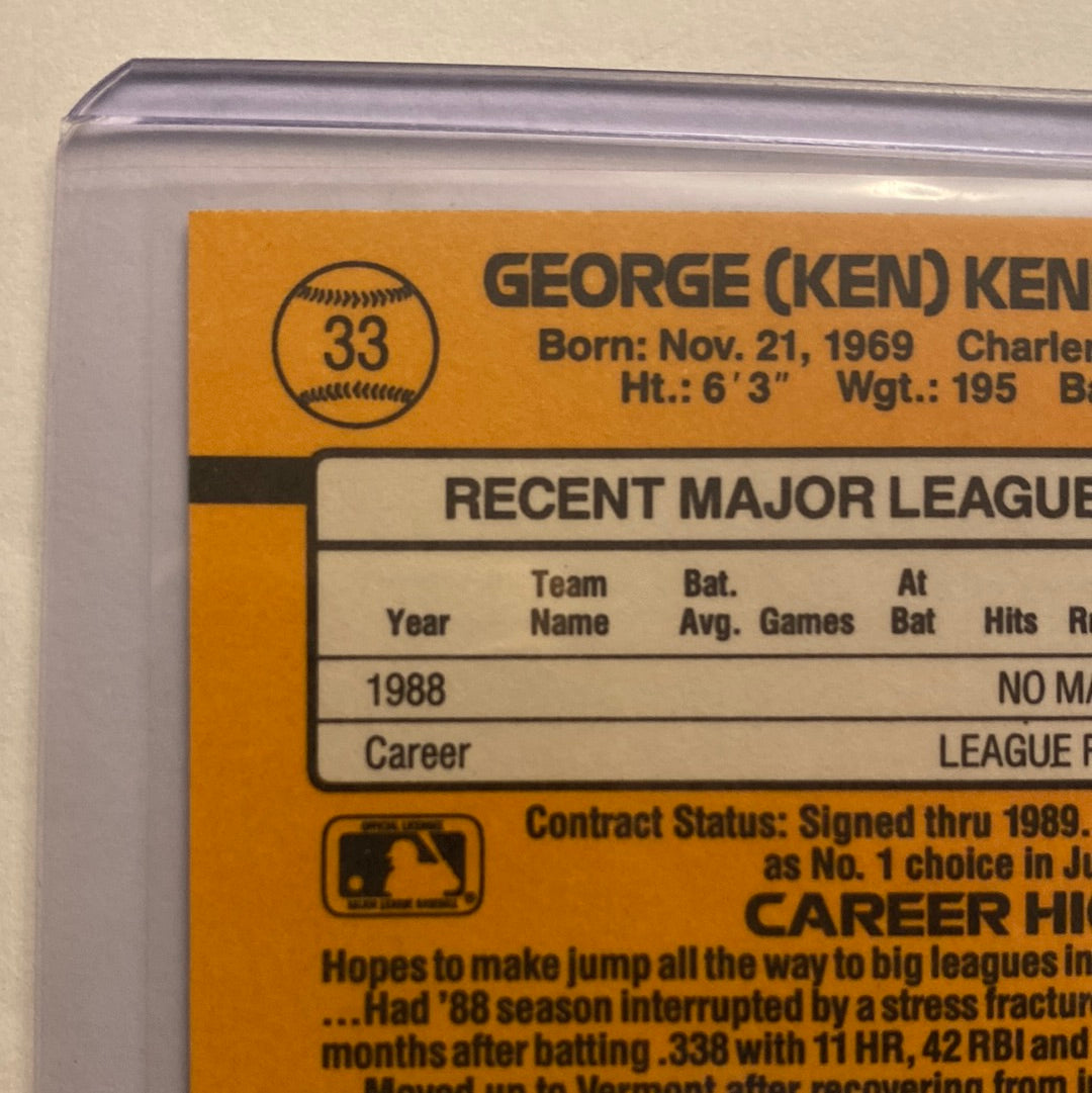 1989 Donruss Ken Griffey Jr. Rated Rookie trading card