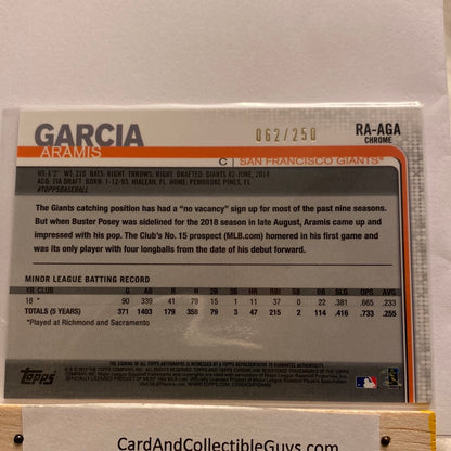 2019 Topps Chrome Aramis Garcia trading card