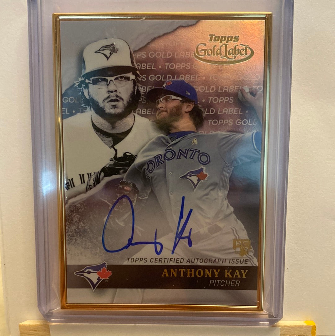 2020 Topps Gold Label Anthony Kay Framed Autographed trading card