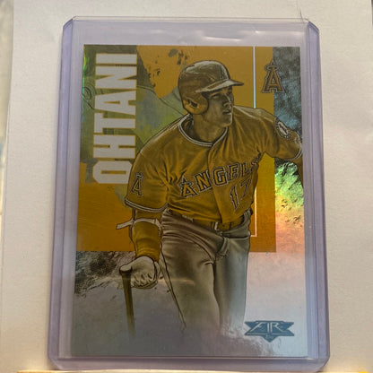 2019 Topps Fire Shohei Ohtani Gold Minted trading card