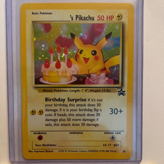 Pokémon TCG Pikachu Black Star Promo _________’s Pikachu #24