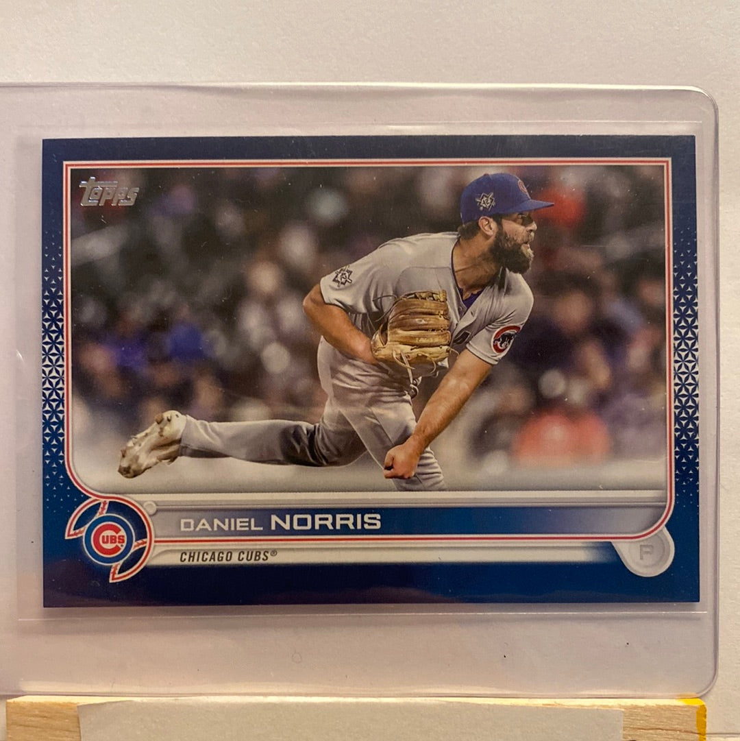 2022 Topps Updated Daniel Norris Blue parallel trading card