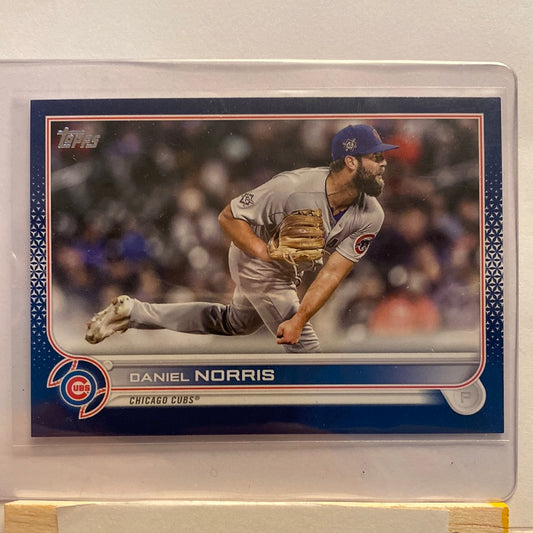 2022 Topps Updated Daniel Norris Blue parallel trading card