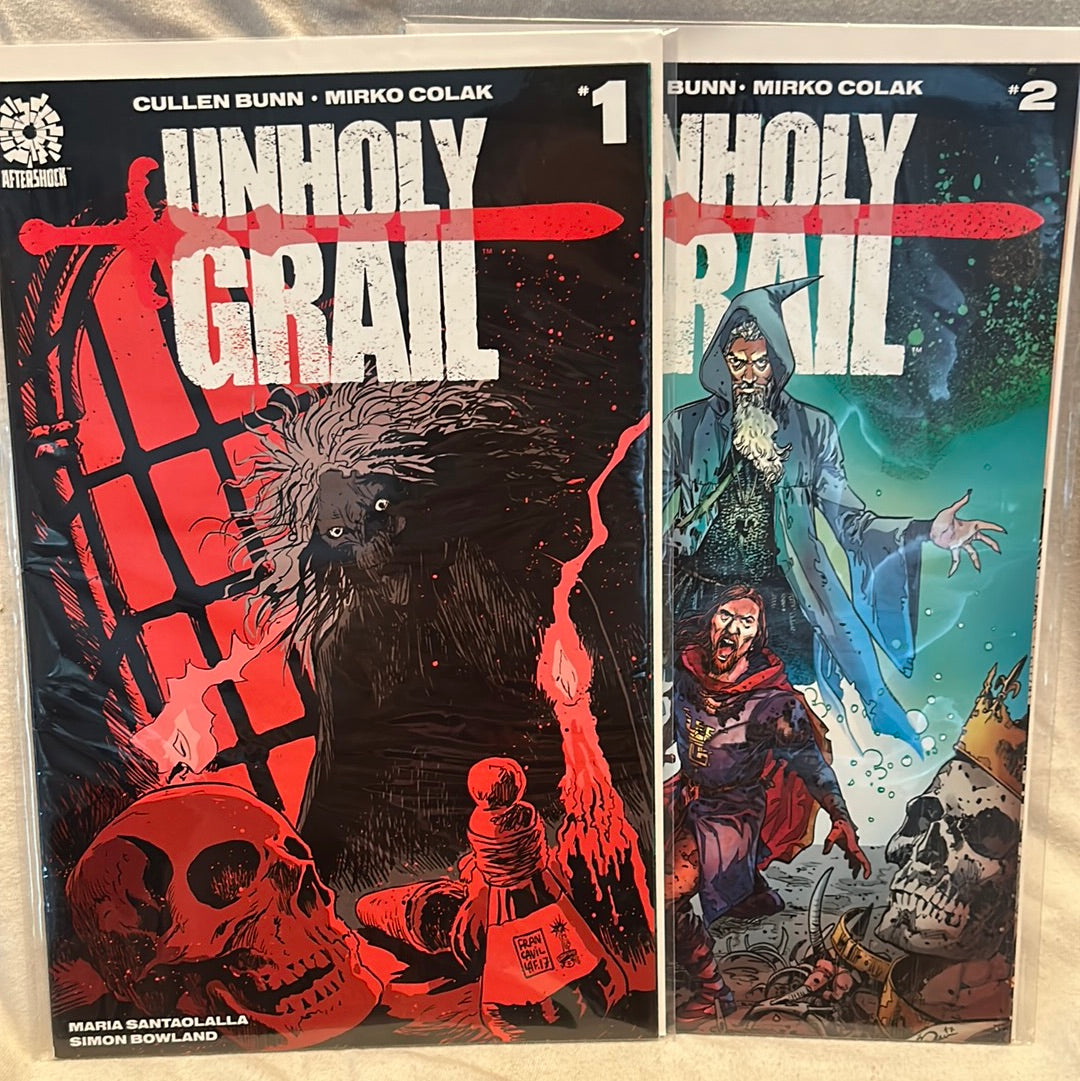 Unholy Grail Comic Books #1 and #2