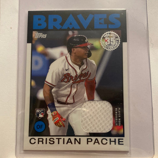 2021 Topps Cristian Pache relic trading card