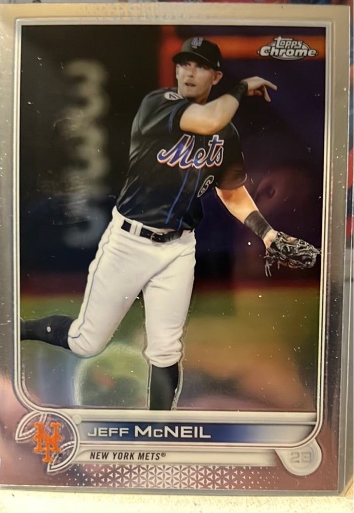 2022 Topps Chrome Baseball Jeff Mcneil Trading Card