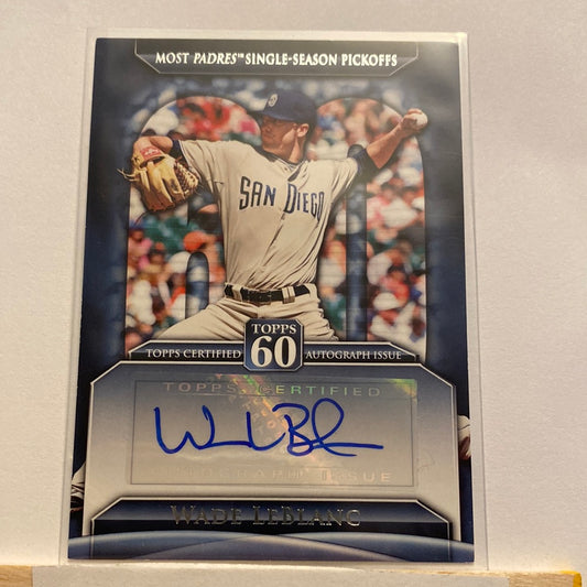 2011 Topps 60 Wade Leblanc Autographed trading card