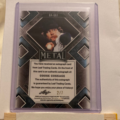 2022 Leaf Metal Goose Gossage Autographed trading card