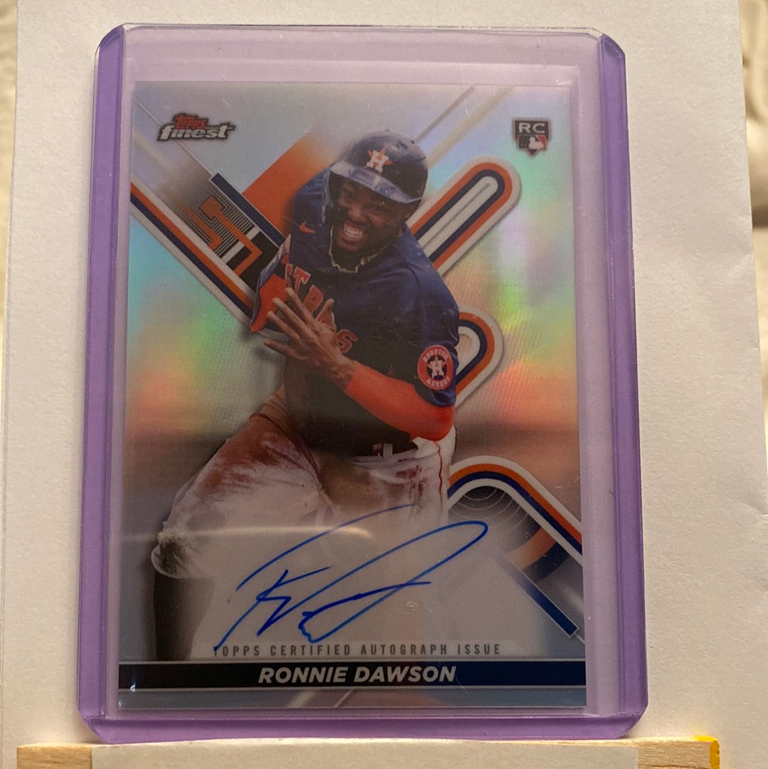 2022 Topps Finest Refractor Ronnie Dawson Autographed trading card