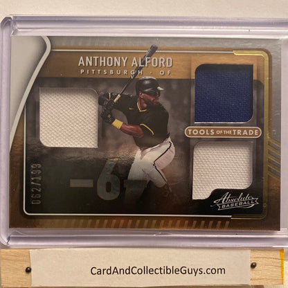 2022 Absolute Anthony Alford ToTT /199 relic trading card