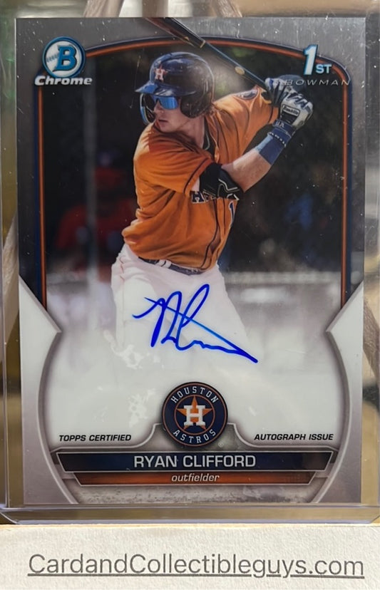 2023 Bowman Baseball Chrome Ryan Clifford Auto Trading Cards