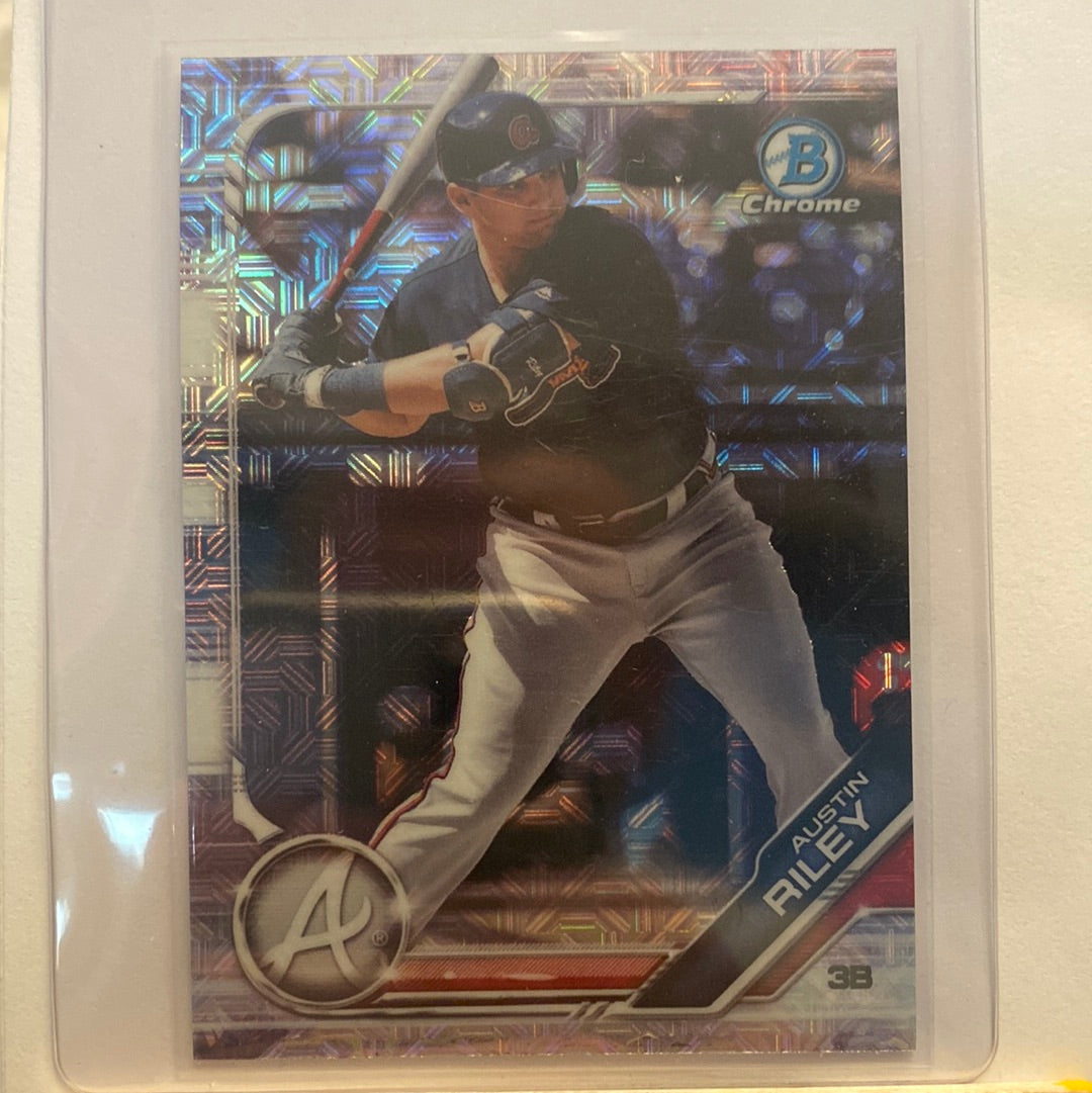 2019 Bowman Chrome Austin Riley 2 card lot trading card