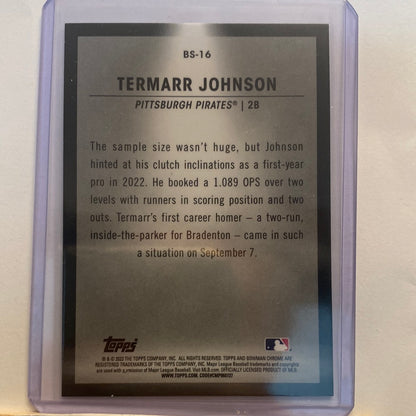 2023 Bowman Chrome Termarr Johnson Spotlight Trading Card