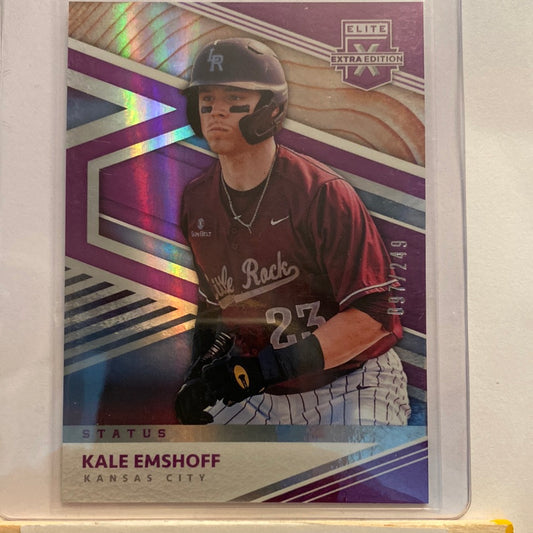 2020 Panini Elite Kale Emshoff Purple Parallel /249 trading card