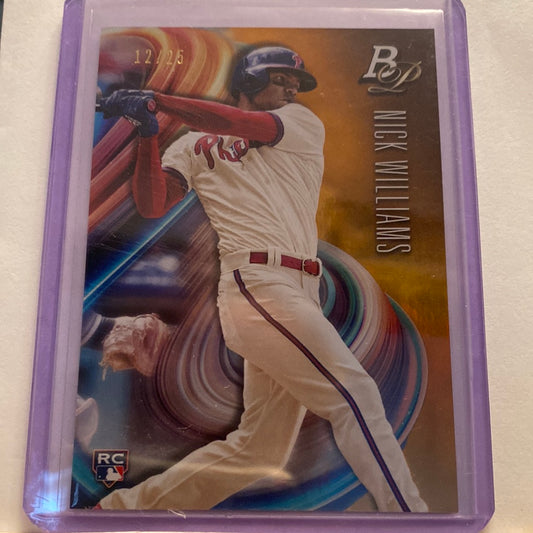 2018 Bowman Platinum Nick Williams Orange trading card