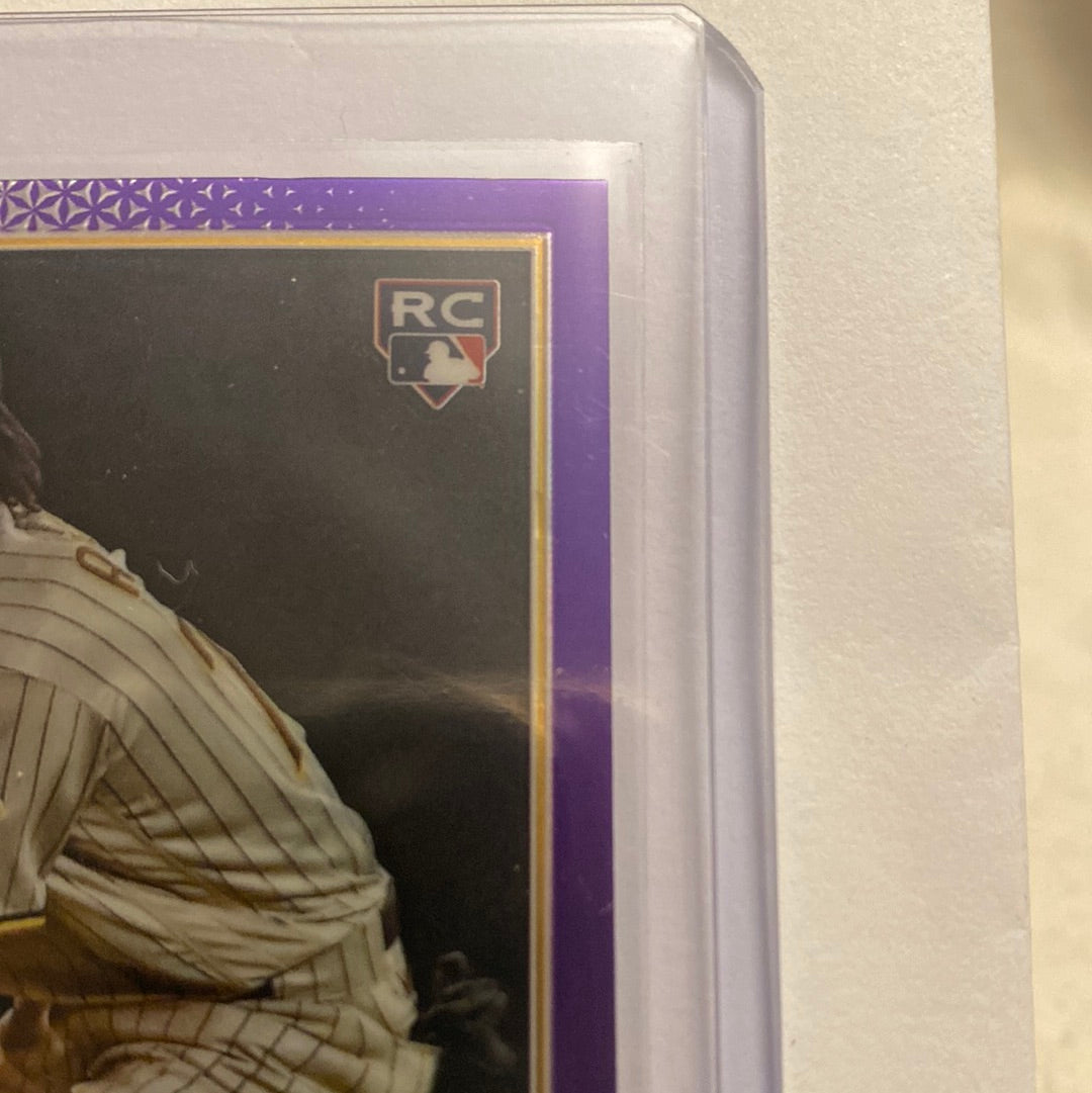 2022 Topps Updated Chrome CJ Abrams Purple Refractor Trading Card